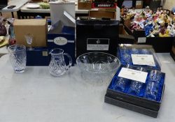 A Collection of Boxed Crystal Glass to include Royal Brierley and Royal Doulton (2 Trays)
