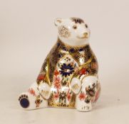 Royal Crown Derby Imari Honey Bear . Gold stopper, boxed