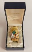 Moorcroft enamel Mallard duck vase , Trial piece dated 9/2/03 . Boxed . Height 6cm