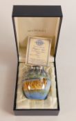 Moorcroft enamel Bengal Tiger vase by Sandra Dance , Limited edition 24/50. Boxed with