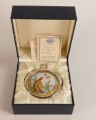Moorcroft enamel and silver Red Grouse hip flask by Sandra Dance , Limited edition 6/50. Boxed