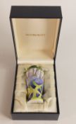 Moorcroft enamel Bluebell vase by J Bishop , Limited edition 10/150 . Boxed, Height 9cm
