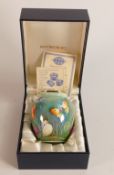 Moorcroft enamel Butterflies vase by Marie Graves , Limited edition 45/50 . Boxed with