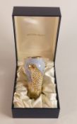 Moorcroft enamel Cheetahs vase by Sandra Dance , Limited edition 1/25. Boxed, height 9cm