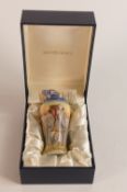 Moorcroft enamel Elephants vase by Sandra Dance , Limited edition , number 38 . Boxed . Height 9cm