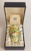 Moorcroft enamel Gleam of Gold by Peter Derbyshire , Limited edition 30/100 . Boxed with