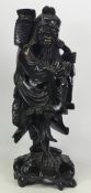 Chinese Hardwood Figural Lamp in the form of a Sage. Height: 42cm