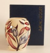 Moorcroft Jacob's Ladder vase . Boxed, height 9cm