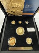 Hattons of London; A cased set of 6 22ct gold coins 'The 2023 King Charles III Birthday Proof Sover