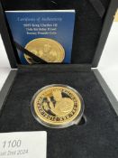 Hattons of London; A cased '2023 King Charles III 75th Birthday Proof Twenty Pounds Coin' solid 22ct