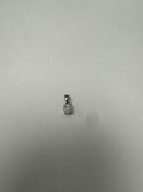 18ct white gold pendant set with single brilliant round cut diamond, approx 0.20 carat, in 4 claw mo