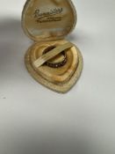 Yellow gold turquoise and half pearl eternity, AF, some pearls missing, marked 9ct, size N, 3.3g app