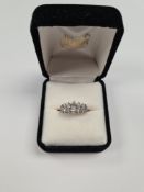 18ct yellow golf diamond cluster ring set with 14 brilliant round cut diamonds, totalling approx 1 c