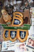 TWO BOXES OF ASSORTED SUNDRY ITEMS ETC, to include a Tasco three draw pocket telescope, a small