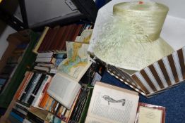 THREE BOXES OF BOOKS, OVER SIXTY MID CENTURY PENGUIN PAPERBACKS AND ASSORTED HARDBACKS, mostly Greek
