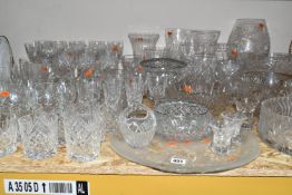 A QUANTITY OF CUT CRYSTAL AND OTHER GLASSWARE, to include seven sets or part sets of drinking