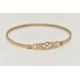 A 9CT GOLD BANGLE, a Celtic design light weight bangle, fitted with a hook fastening, hallmarked 9ct - Image 1 of 4