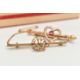 TWO EARLY 20TH CENTURY BROOCHES, the first an open work heart with bar set with a single pink - Image 4 of 4