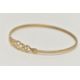 A 9CT GOLD BANGLE, a Celtic design light weight bangle, fitted with a hook fastening, hallmarked 9ct - Image 2 of 4