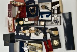 A BOX OF ASSORTED LADIES AND GENTS WRISTWATCHES, to include a gents 'Roamer SeaRock Automatic'