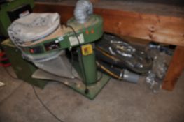 A WOODWISE PW1000DE DUST COLLECTOR with a quantity pipework and unions (PAT pass and working)