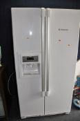 A HOTPOINT MSZ 801DF AMERICAN STYLE FRIDGE FREEZER with water and ice maker width 90cm depth 70cm