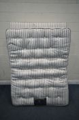 A SILENT NIGHT POCKET SPRING 4FT6 DIVAN BED AND MATTRESS, along with a tubular metal headboard (