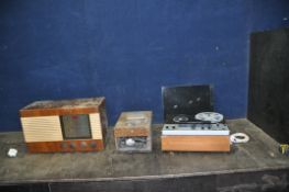 A TANDBERG SERIES 3000X REEL TO REEL PLAYER, a Megger Line Earth Loop Tester and a 'The Barker'