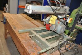 A DeWALT DW110 POWER SHOP RADIAL ARM SAW (spares or repairs) no plug fitted UNTESTED fitted with