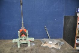 A PICTURE FRAMERS MITRE KNIFE bed 50cm long and another guillotine (2)