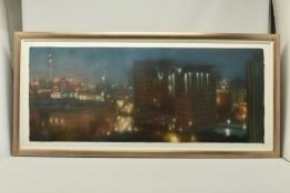 MATTHEW DRAPER (BRITISH 1973) 'DRENCHED', a Birmingham city skyline at night, signed and dated