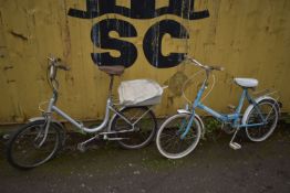 A VINTAGE FOLDING BICYCLE, along with universal folding bicycle (condition report: universal bike