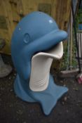 A SPLASH NOVELTY LITTER BIN, of a dolphin