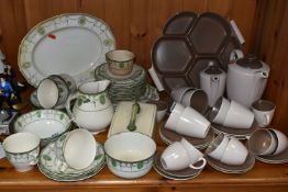 A GROUP OF ROYAL DOULTON 'COUNTESS' PATTERN DINNERWARE TOGETHER WITH POOLE POTTERY TWIN-TONE