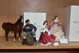 FOUR ROYAL DOULTON FIGURES, comprising a boxed Grace HN5248 'Figure of the Year 2009', a boxed