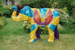 Eternal Life' represents the enduring spirit. Inspired by vibrant stained-glass windows, one side