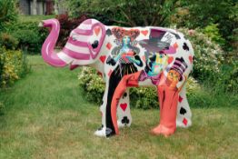 'Time for Tea' was inspired by the elephant's trunk being reminiscent of a spout. The artist