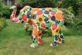 'Fruity Frida' Did you know elephants are the largest vegetarians in the world? The artist is a