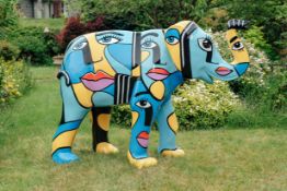 'Bubble' The artist has developed their own style with Wild in Art sculptures - wrapping faces