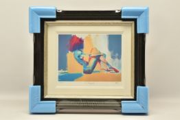 TOBY MULLIGAN (BRITISH 1969) 'IN REPOSE', a signed limited edition print on paper depicting a