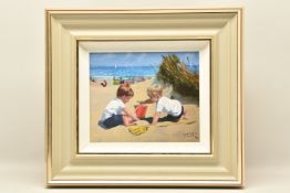 SHERREE VALENTINE DAINES (BRITISH 1959) 'PLAYING AMONGST THE DUNES', a signed limited edition