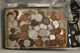 A SHOE BOX CONTAINING GEORGE III SILVER COINS THROUGH TO VICTORIA, to include George III 1811 Bank