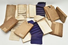A COLLECTION OF THIRTEEN EARLY/MID 20TH CENTURY GEMSTONE BOXES, each of rectangular-shape outline,