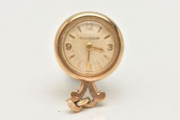 A 'JAEGER-LE-COULTRE' FOB PENDANT WATCH, manual wind, round silvered dial signed 'Jaeger-Le-