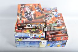 SEVEN BOXED LEGO SYSTEM SETS, to include a Life on Mars Red Planet Cruiser no. 7311 with parts and