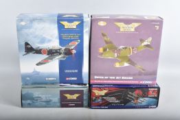 FOUR BOXED LIMITED EDITION CORGI AVIATION ARCHIVE DIECAST MODEL AIRCRAFTS, the first is a 1:72 scale
