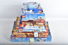 SEVEN BOXED LEGO SYSTEM SETS, to include the Lego Arctic 'Arctic Expedition' no. 6573 with parts and