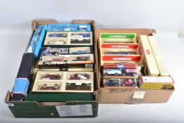 TWO BOXES OF BOXED LLEDO AND OTHER MODEL VEHICLES AND VEHICLE SETS, some of these include a Days