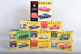 NINE BOXED VANGUARDS DIECAST MODEL VEHICLES, the first is a 1:43 scale special limited edition The