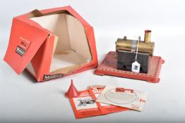 A BOXED MAMOD LIVE STEAM STATIONARY ENGINE, No.SE.1a, not tested, playworn condition with some